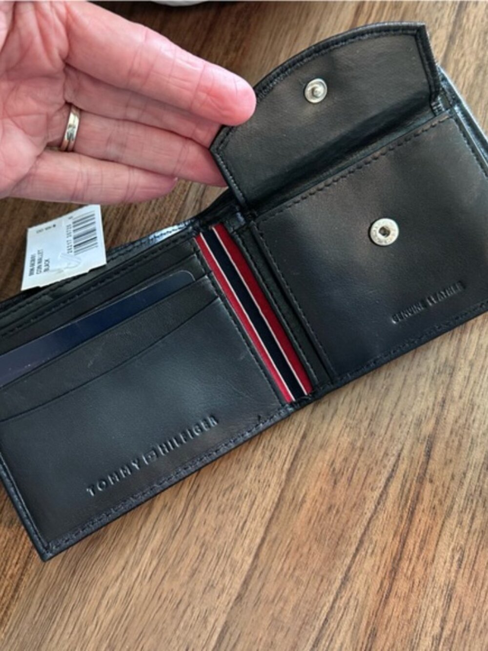 NWT - Tommy Hilfiger Men's Black Bi-Fold Wallet